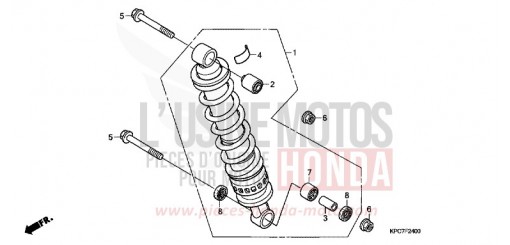 REAR CUSHION XL125VA de 2010
